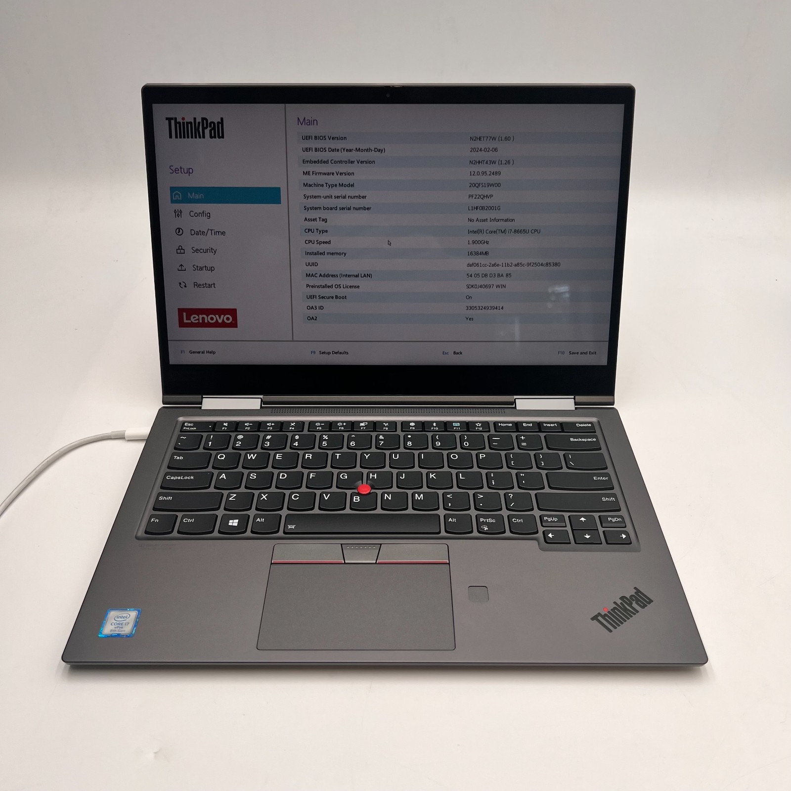 Lenovo ThinkPad X1 Yoga 4th Gen 14″ i7-8665U 16GB RAM 512GB SSD No OS | TESTED