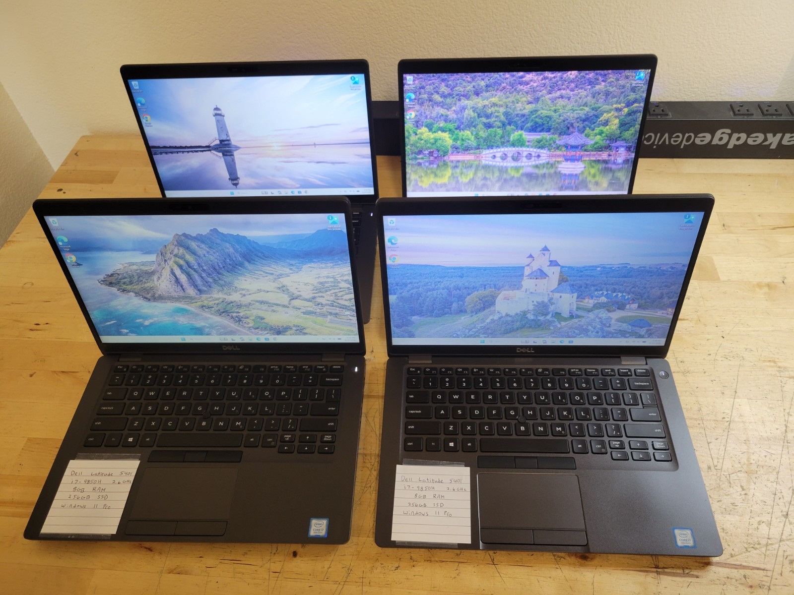 Lot of 4 Dell Latitude 5401 i7-9850H 8gb RAM 256gb SSD Laptop Lot Working READ