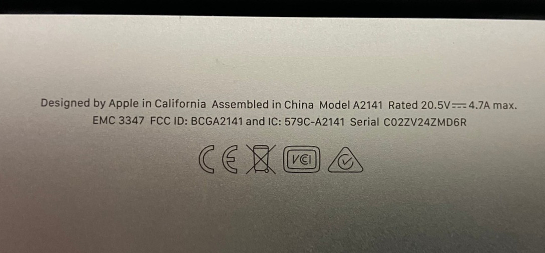 Apple MacBook Pro A2141 16″ Radeon 5500M 2.4GHz Intel Core i9-9980HK 32GB 2TB