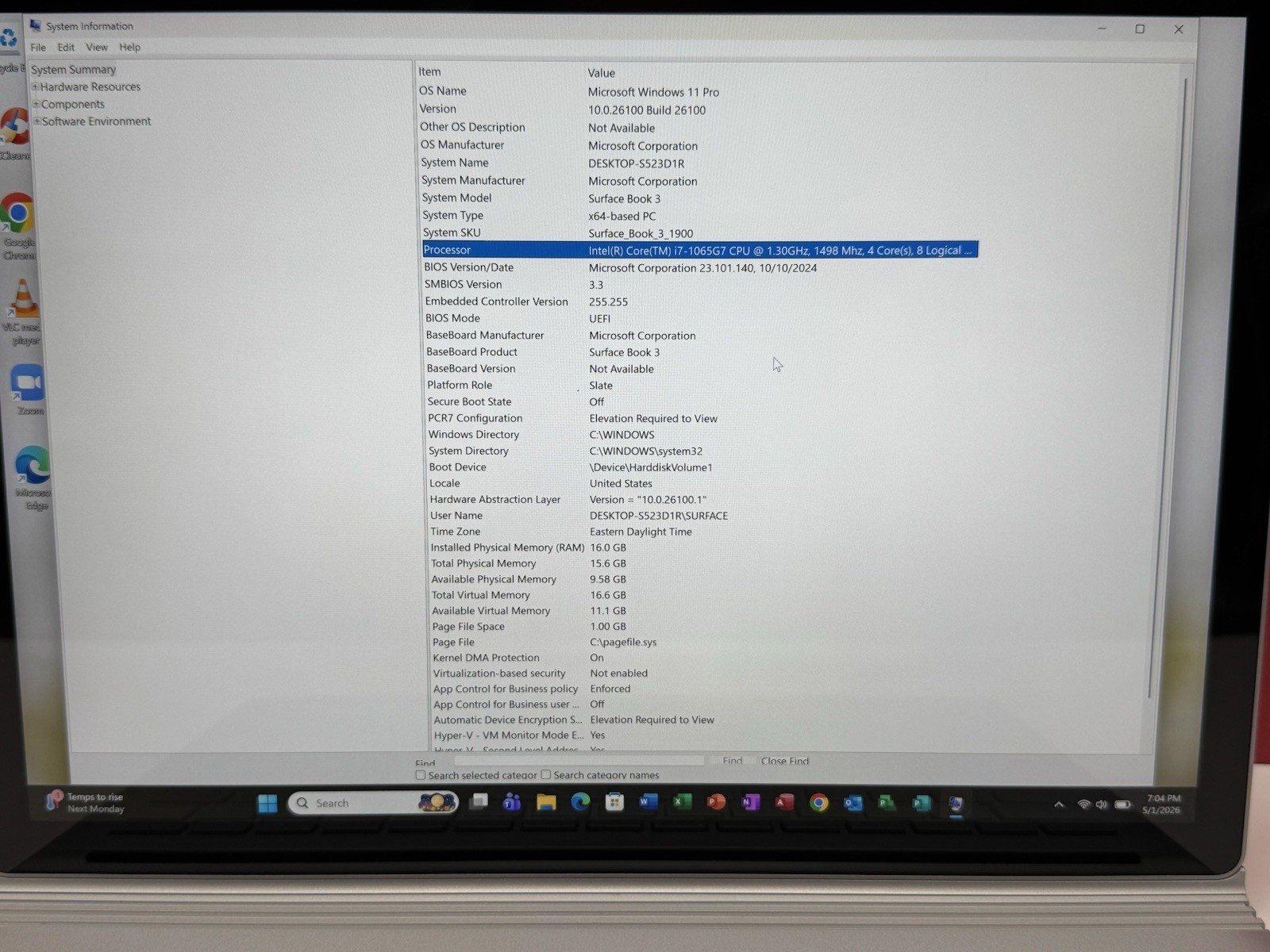 Surface Book 3 14” 1900 i7 1065G7 1.3GHz 16GB RAM 256GB SSD Iris Plus