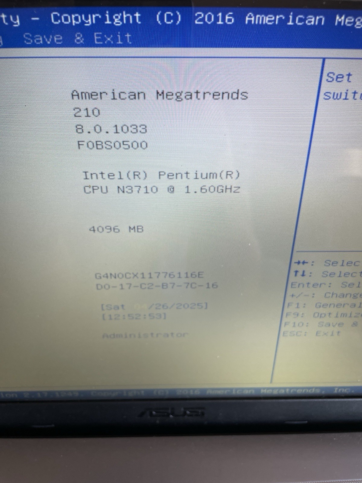 Asus X540SA – RBPDN09 15.6″ Laptop Pentium N3710 1.6GHz 4GB RAM NO HDD NO OS
