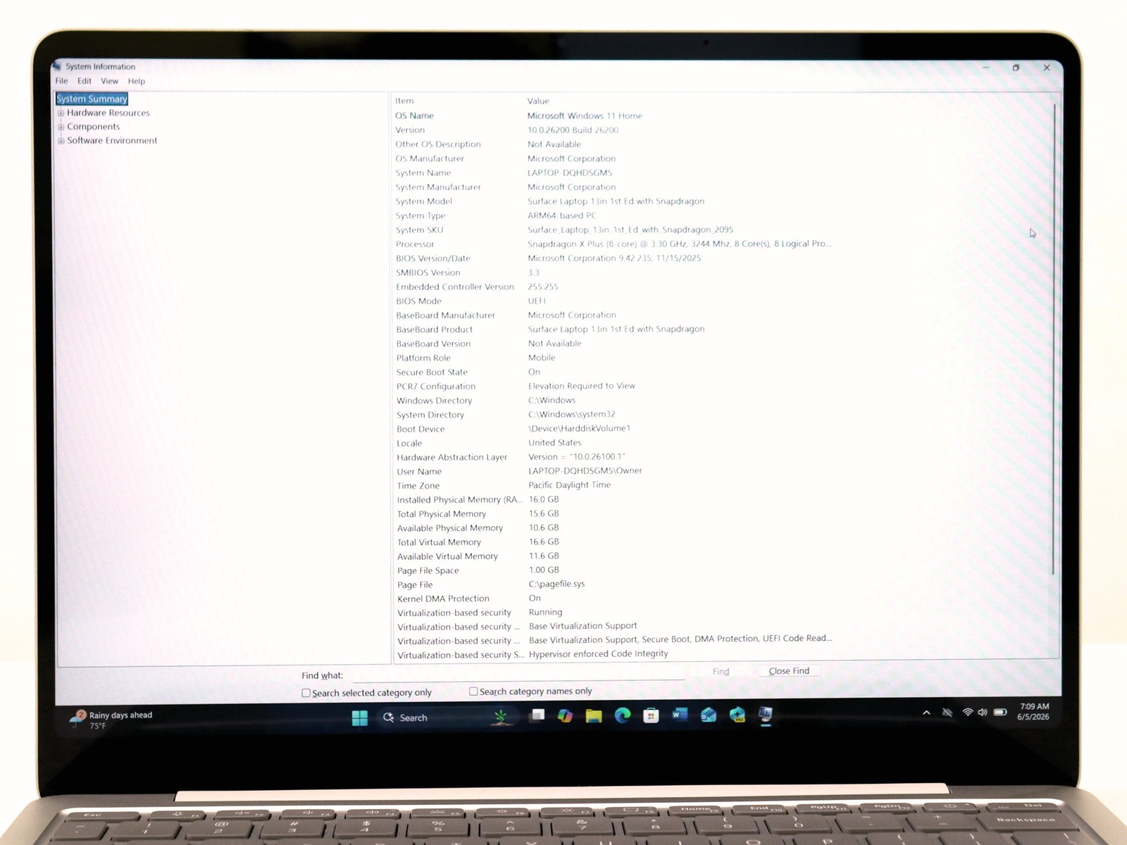 Microsoft Surface Laptop 13″ Touch (2095) Snapdragon X Plus 16GB 256GB NVMe W11H