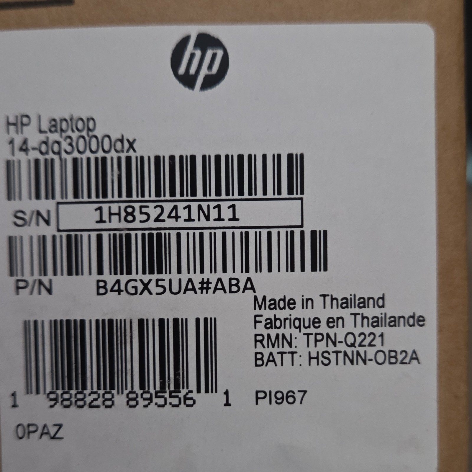 HP 14-dq3000dx Laptop 14in HD Celeron N4500 4GB 64GB eMMC Win 11 S