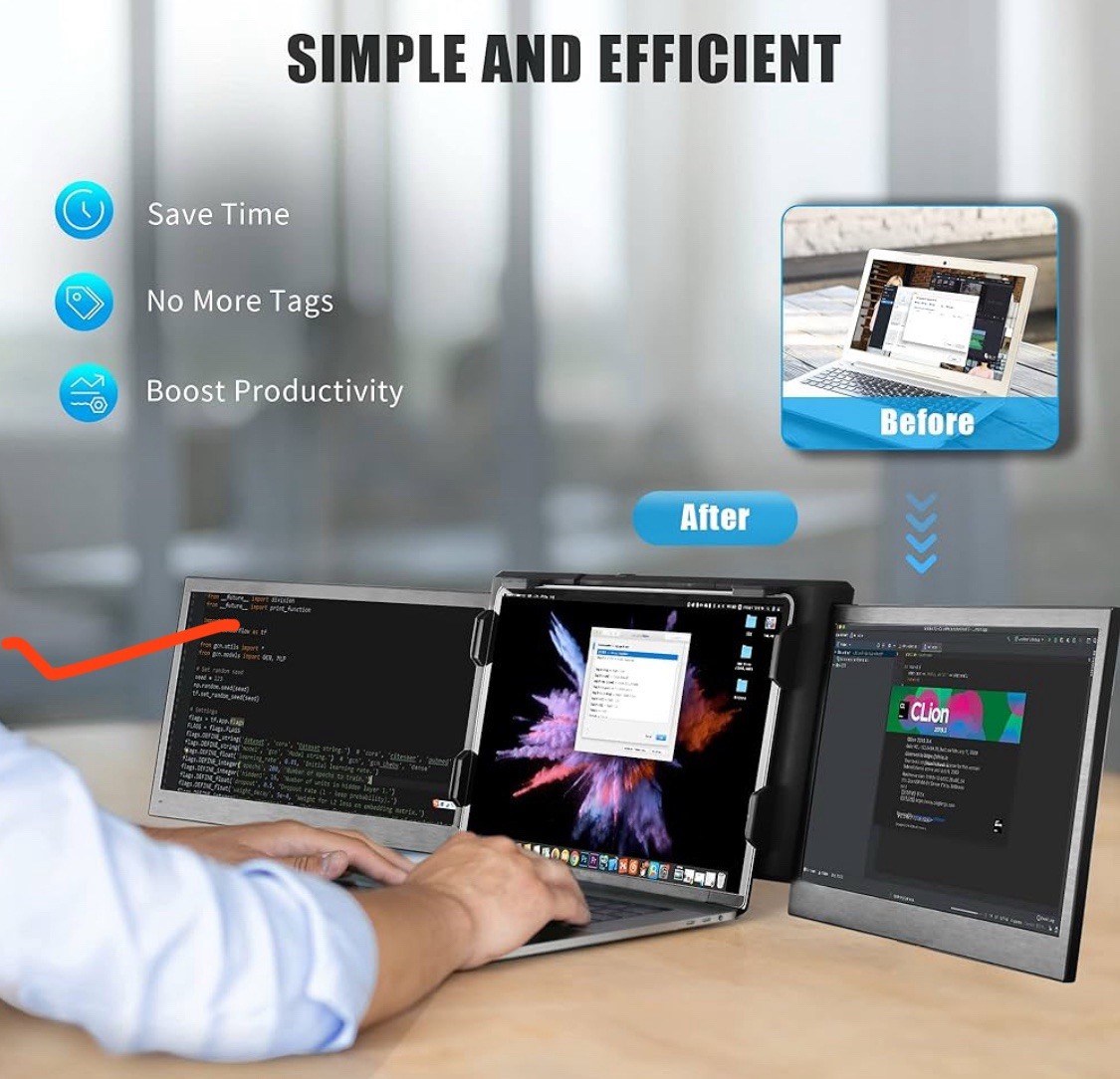 Ofiyaa P2 Pro 13.3″ triple portable monitor for laptop