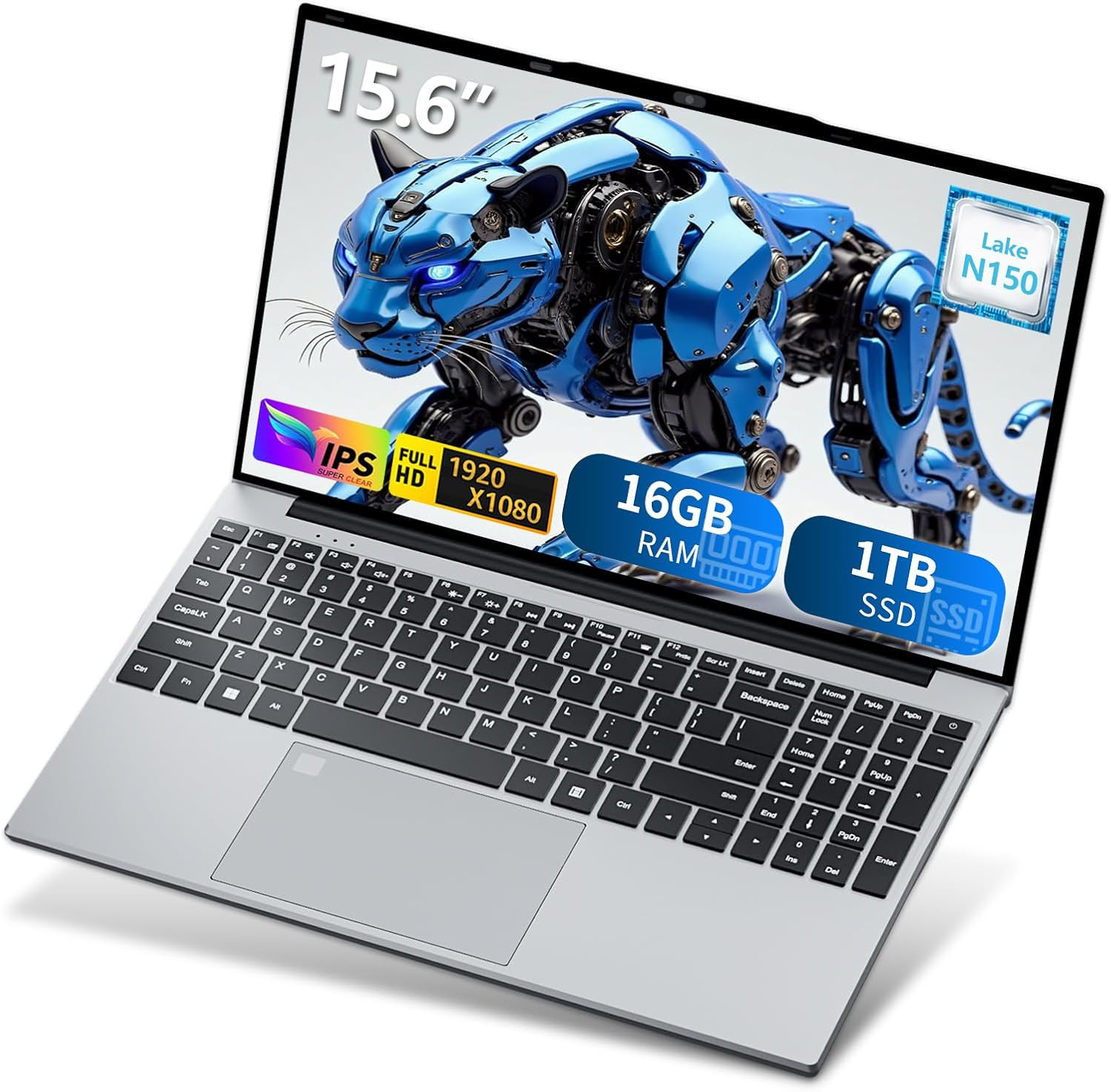 Gaming Laptop, Laptop Computer with Twin Lake N150 Processor(Up to 3.6Ghz), 16GB