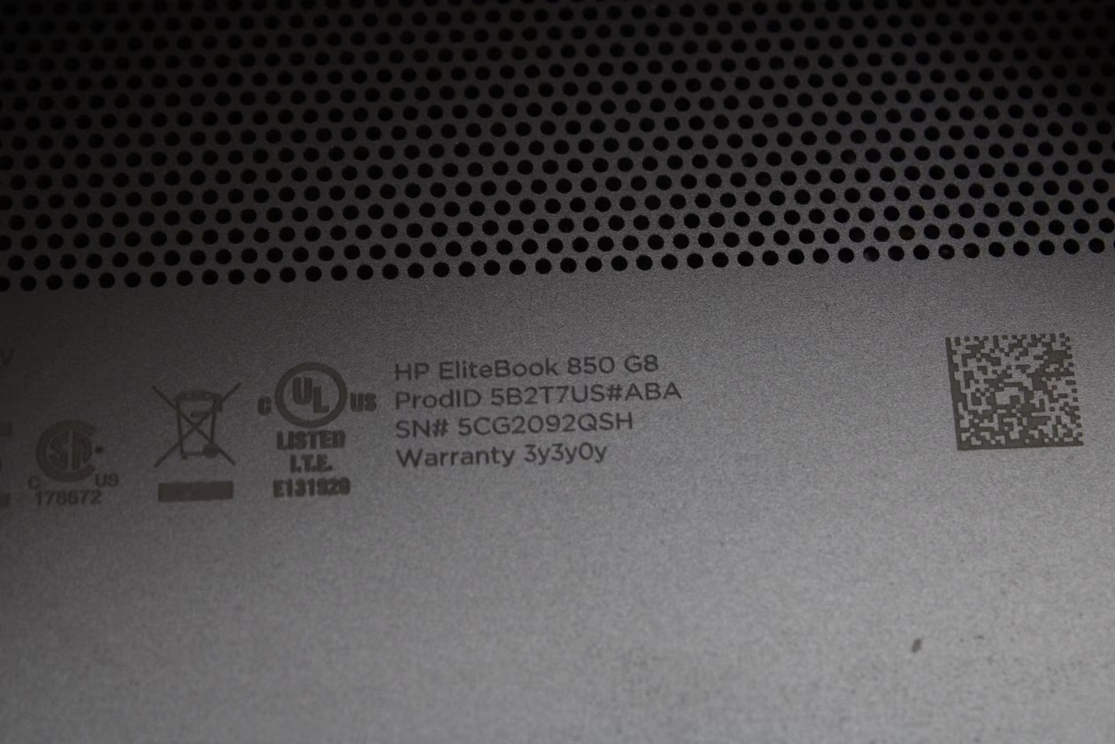 HP EliteBook 850 G8 Notebook PC i5-1145G7, 256GB NVMe, 16GB RAM