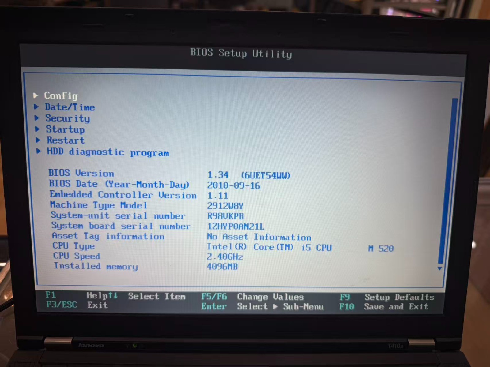 Lot of 5 Lenovo ThinkPad T410 i5‑520M 2.40GHz 4GB RAM Boots to BIOS No HDD