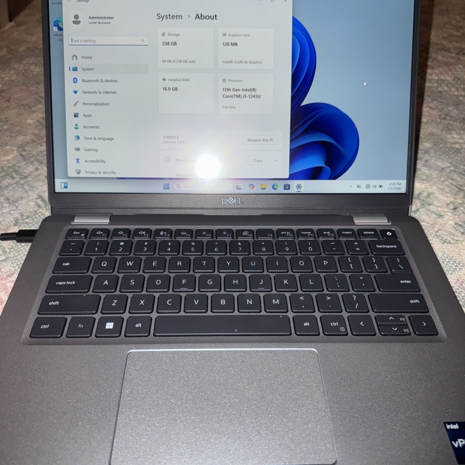 Dell Latitude 5330 13in Intel Core i5 12th Gen 16GB SSD USB-C Webcam