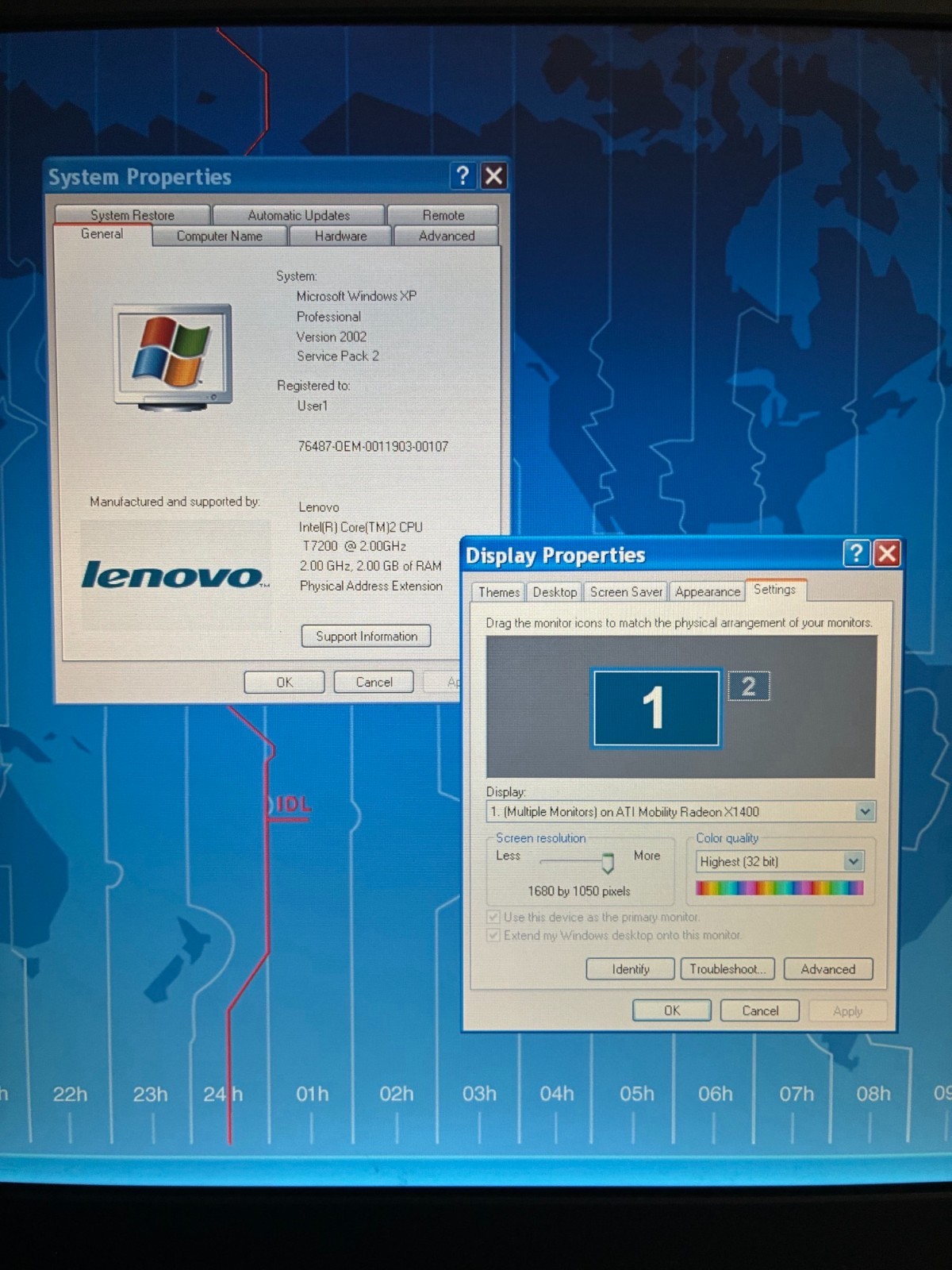 IBM/Lenovo Thinkpad T60 Laptop intel Core 2 Duo 2.00 GHz 15.4″ Screen Type 8741