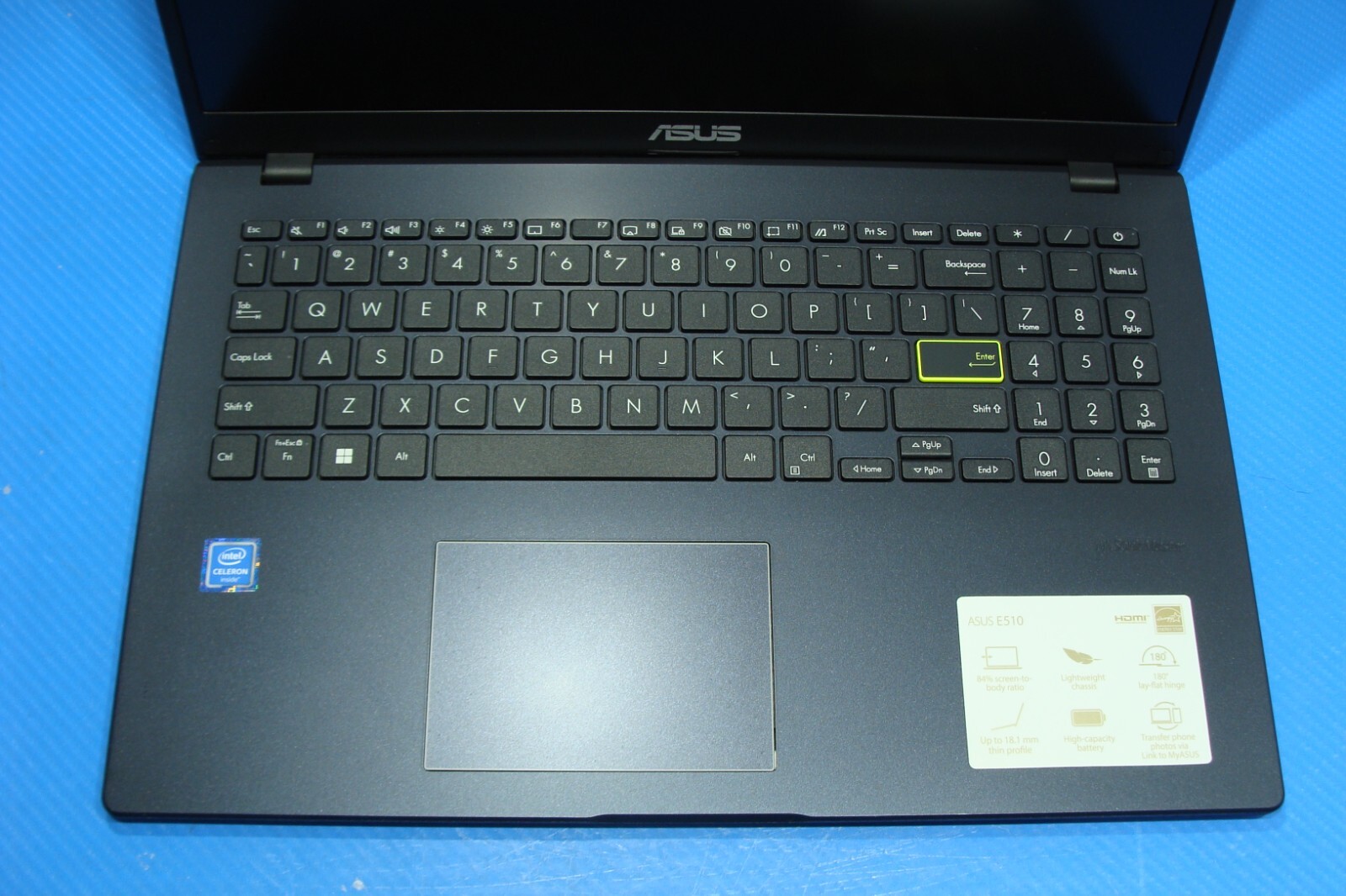 ASUS VivoBook E510MA 15.6″FHD Celeron N4020 1.1GHz 4GB 64GB 95ttery +Charger