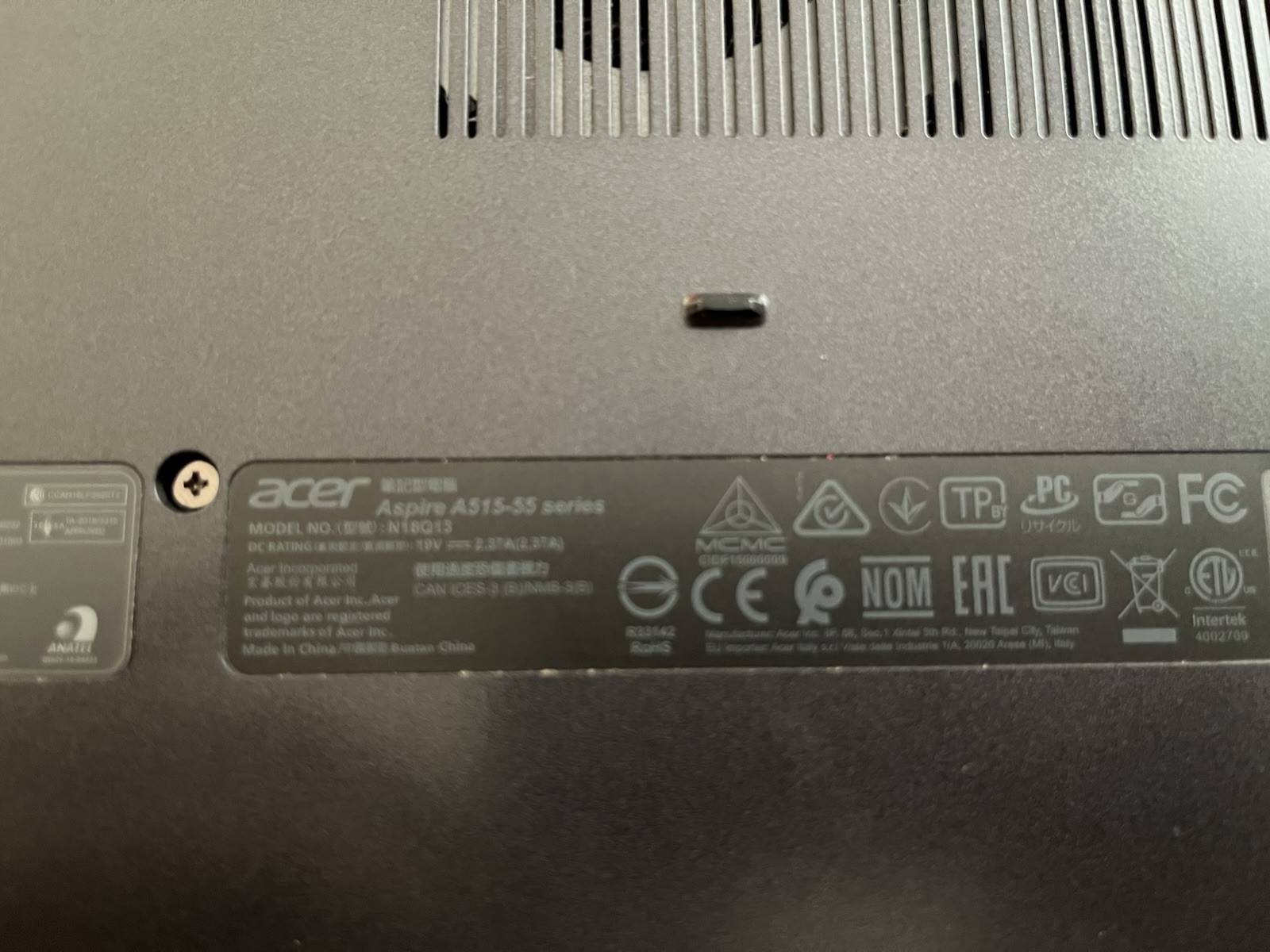 Acer Aspire A515-55-574S 15.6″ i5 10th Gen ( for parts )￼