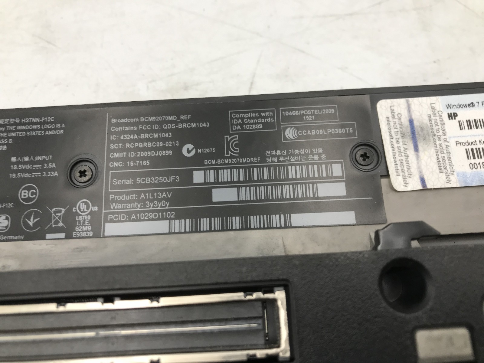 HP PROBOOK 6560B – BOOTS TO BIOS – INTEL I5 3230M – NO RAM -READ DESCRIPTION- BB