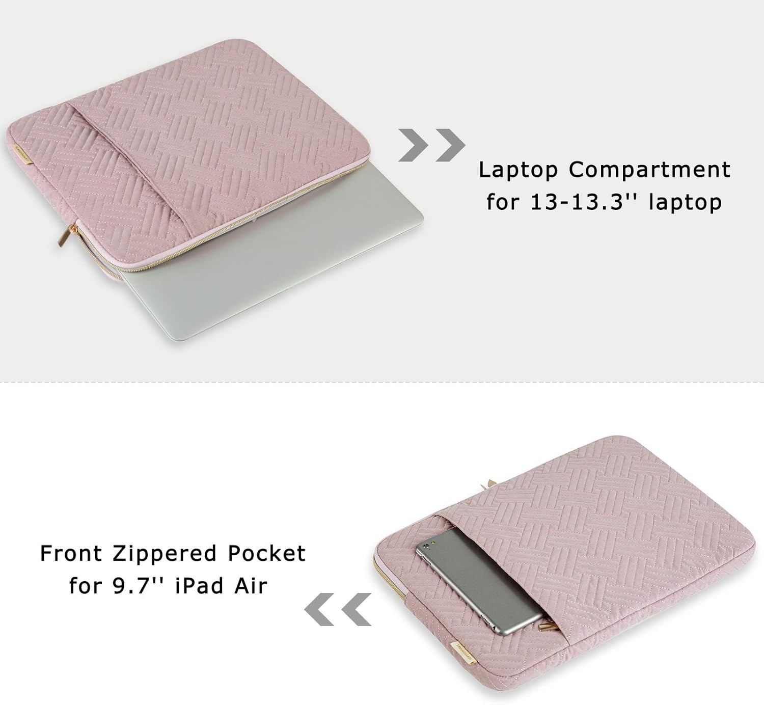 Laptop Sleeve Bag Compatible with MacBook Air M2 Sleeve 13 Inch, Beige Case