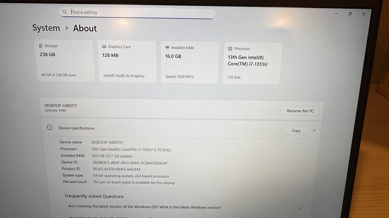 Dell Latitude 3450 Touchscreen +5 Year Extended Warranty Laptop PC Computer +A/C