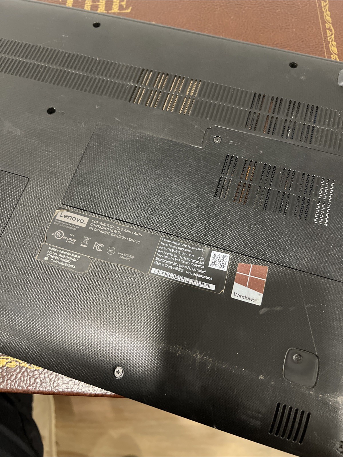 Lenovo IdeaPad 310 Touch-15ISK i3-6100U 2.3GHz 12GB RAM 1000GB HDDWin10 UNTESTED