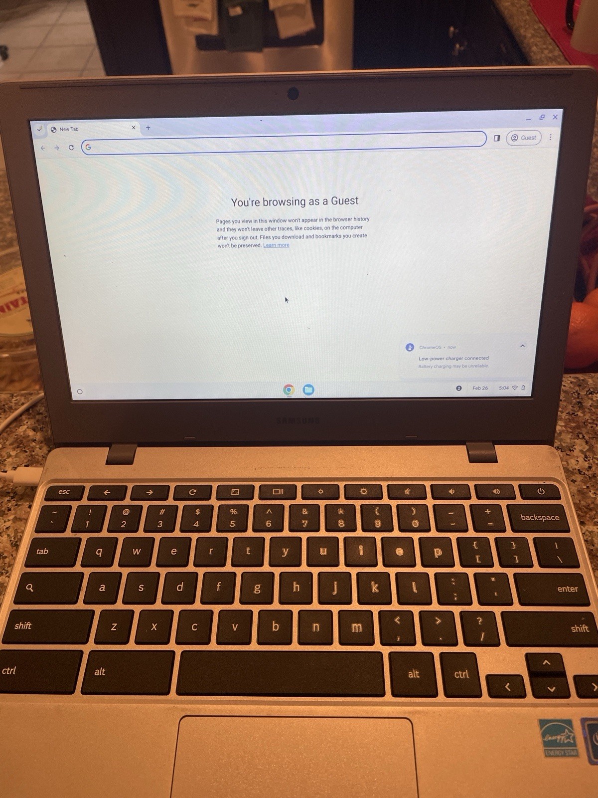 Samsung Chromebook 3 11.6” Intel Celeron Laptop Chrome OS No Charger – Tested