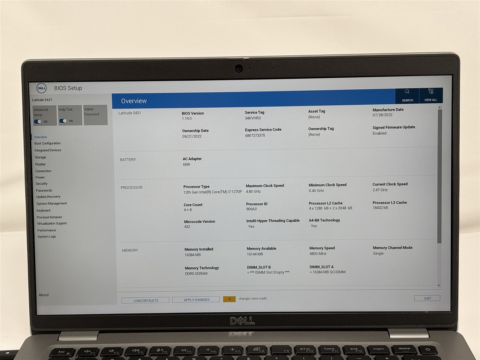 Dell Latitude 5431 14” i7-1270P 16GB 256GB SSD USB-C HDMI