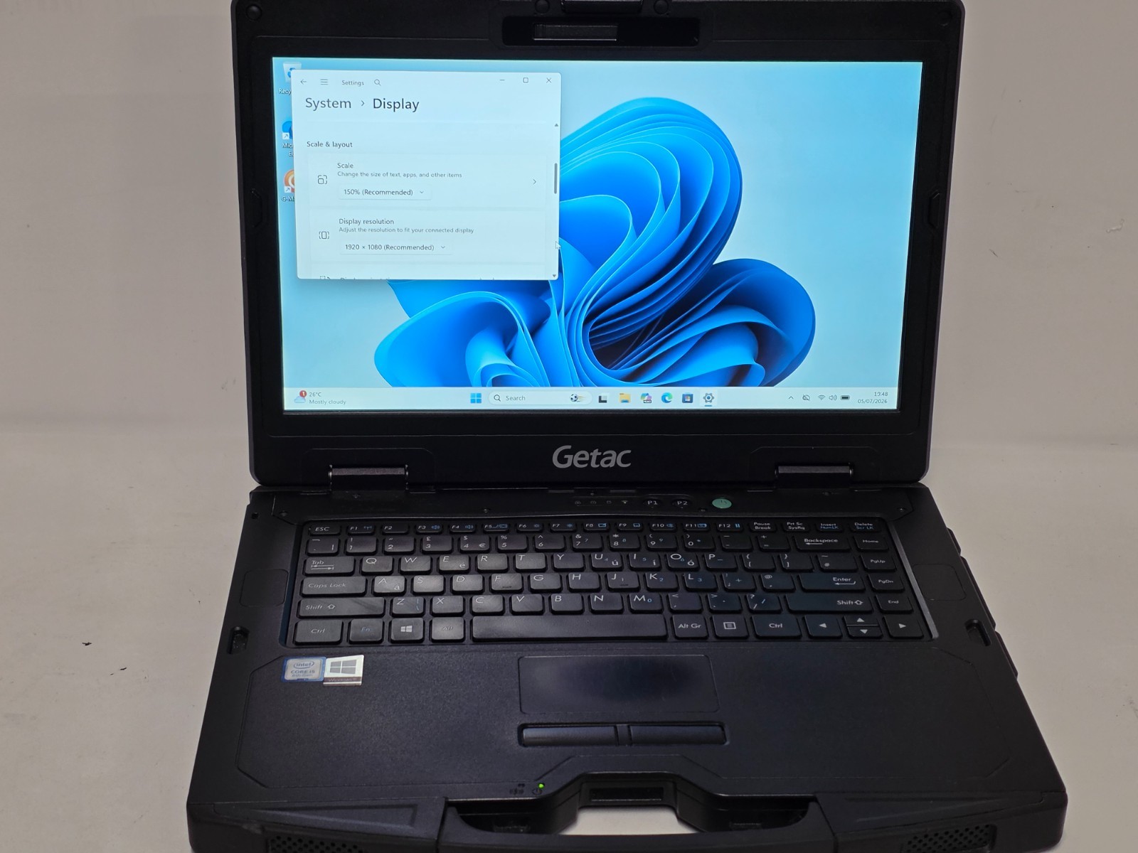 GETAC S410 G3 RUGGED LAPTOP 14″ FHD CORE i5-8265U 8GB 256GB SSD HDMI GPS #040