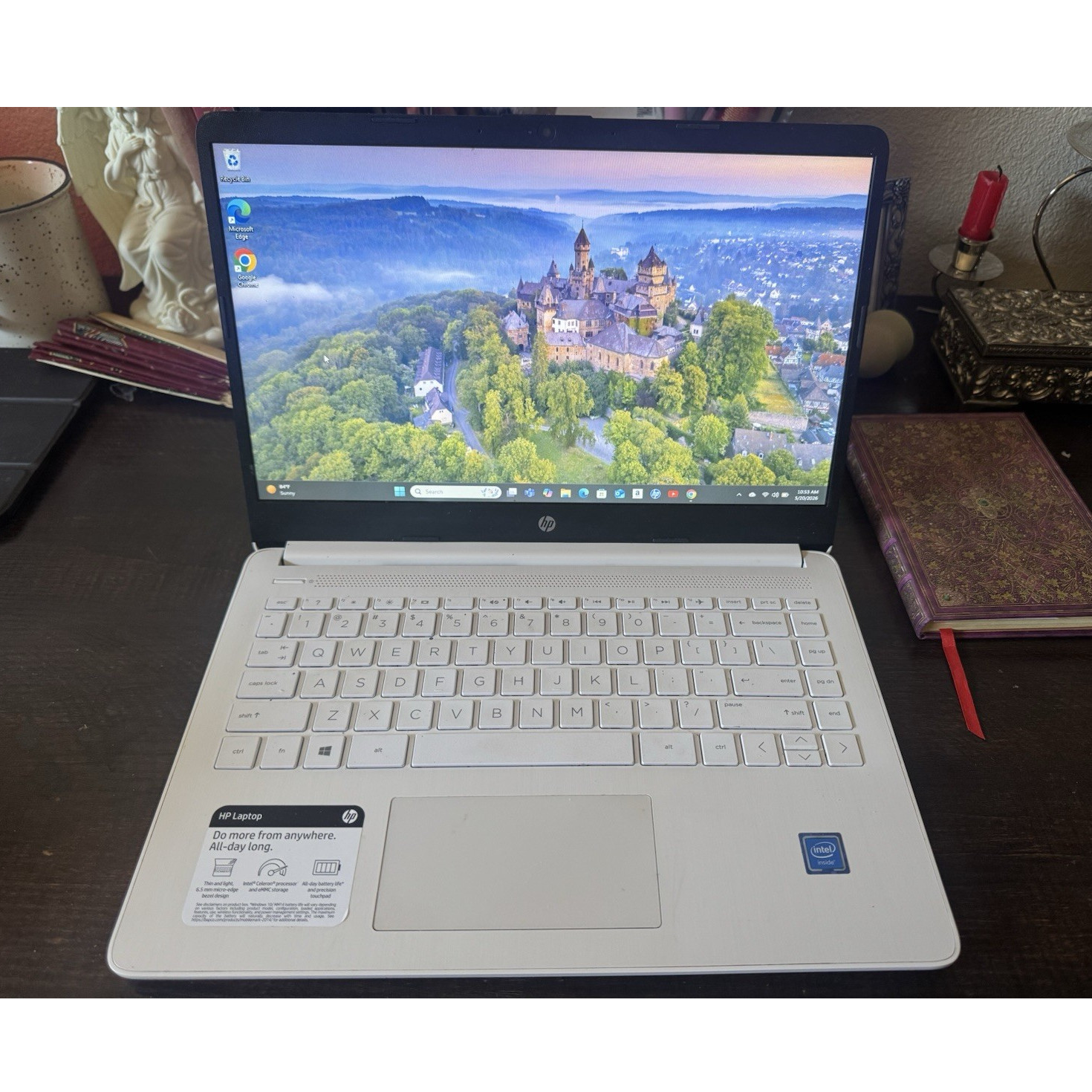 HP Laptop 14-dq0xxx Intel Celeron N4020 14″ White Windows 11 Home Notebook