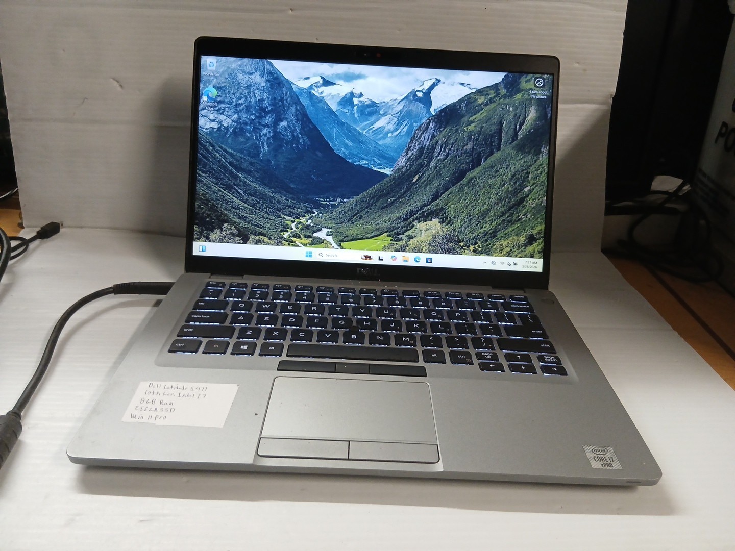 Dell Latitude 5411 i7-10850H 8GB NVMe 256GB FHD non-touch TB3 FP+SC IR Cam vPro
