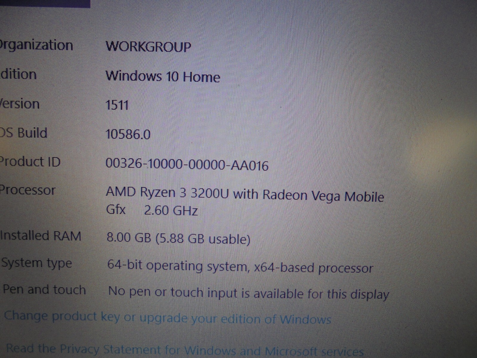 Lenovo IdeaPad 15 Laptop Parts/REPAIR 2.6GHz Ryzen 3-3200U 8GB 1TB HDD