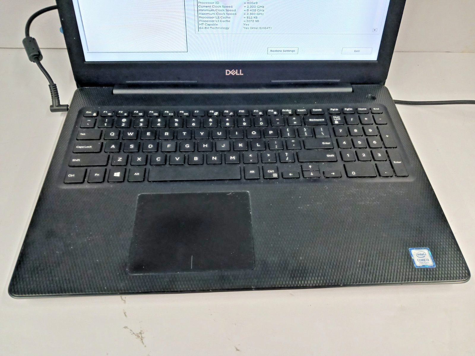 15.5″ DELL Inspiron 3581 Intel Core i3-7020U @ 2.30 GHz 8 GB RAM 128 SSD, No OS