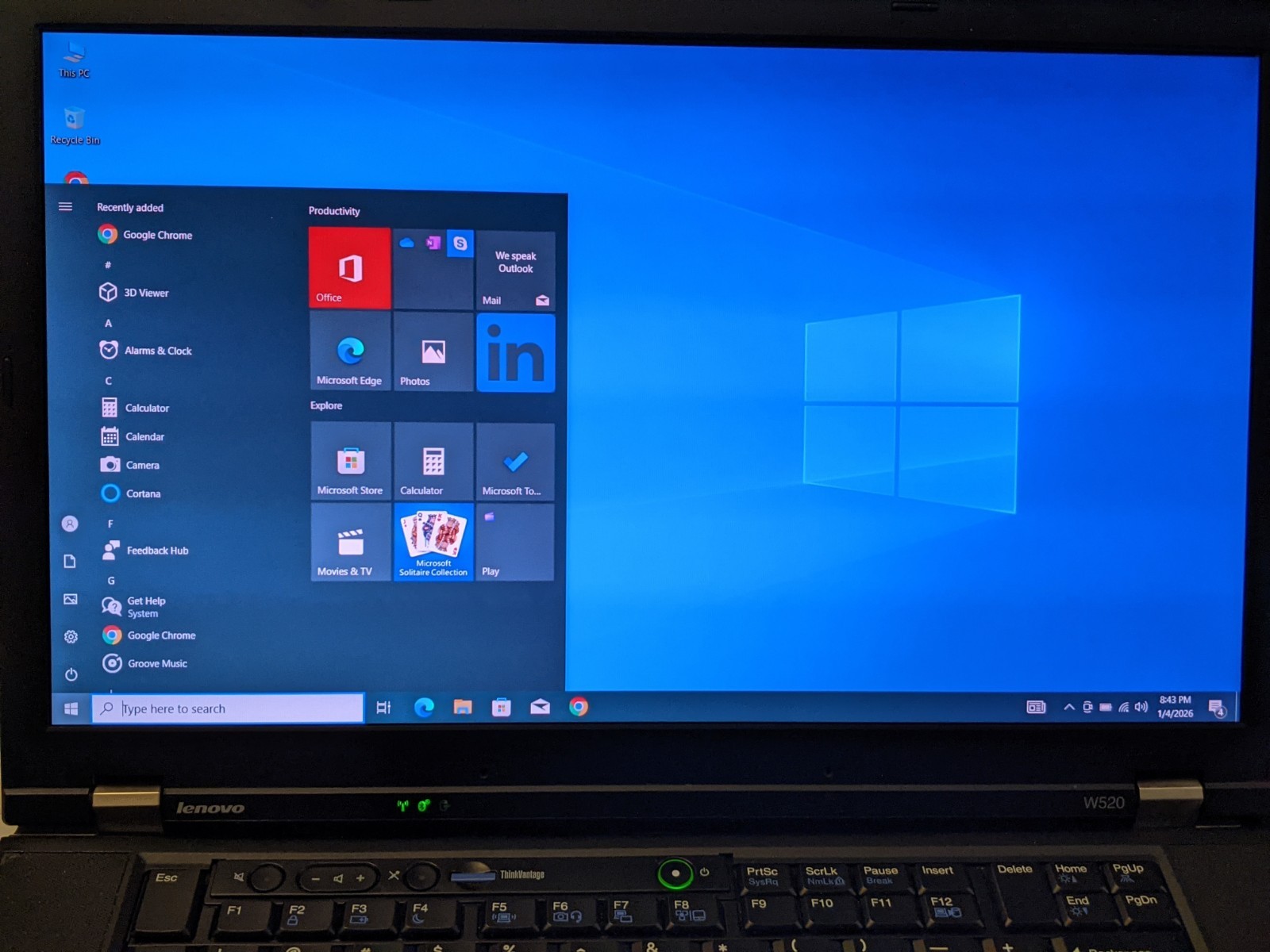 Lenovo ThinkPad W520 15.6” Laptop Intel i7-2760QM 16GB RAM 240GB SSD Win 10 Pro
