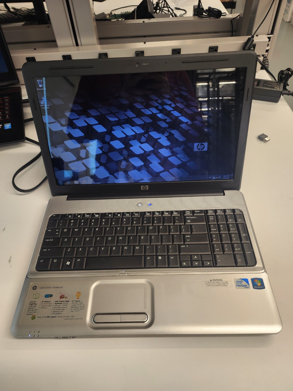 HP G60 NOTEBOOK Pentium dual Core T4400@2.20ghz – 3GB RAM 320gh Hdd