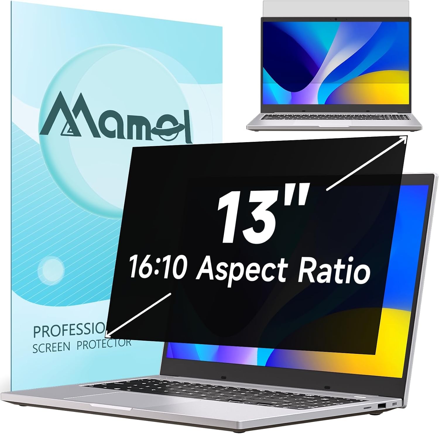 Nano Laptop Privacy Screen 13.3 Inch 16:10, Matte Anti Glare Blue Light Filter