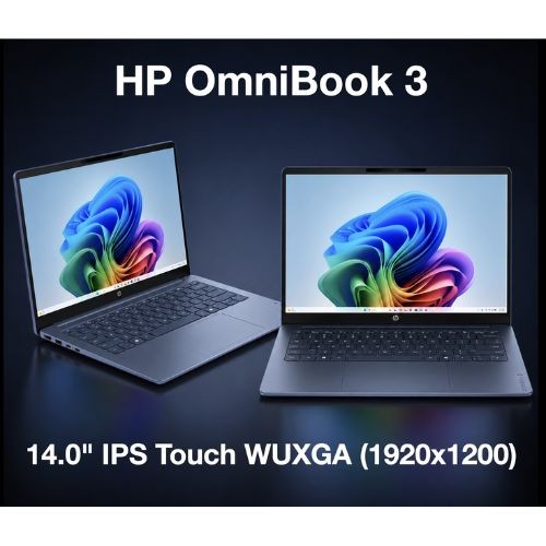HP OmniBook 3 AI PC 14.0″ Touch WUXGA Snapdragon X X1-26-100 16GB RAM 512GB W11H
