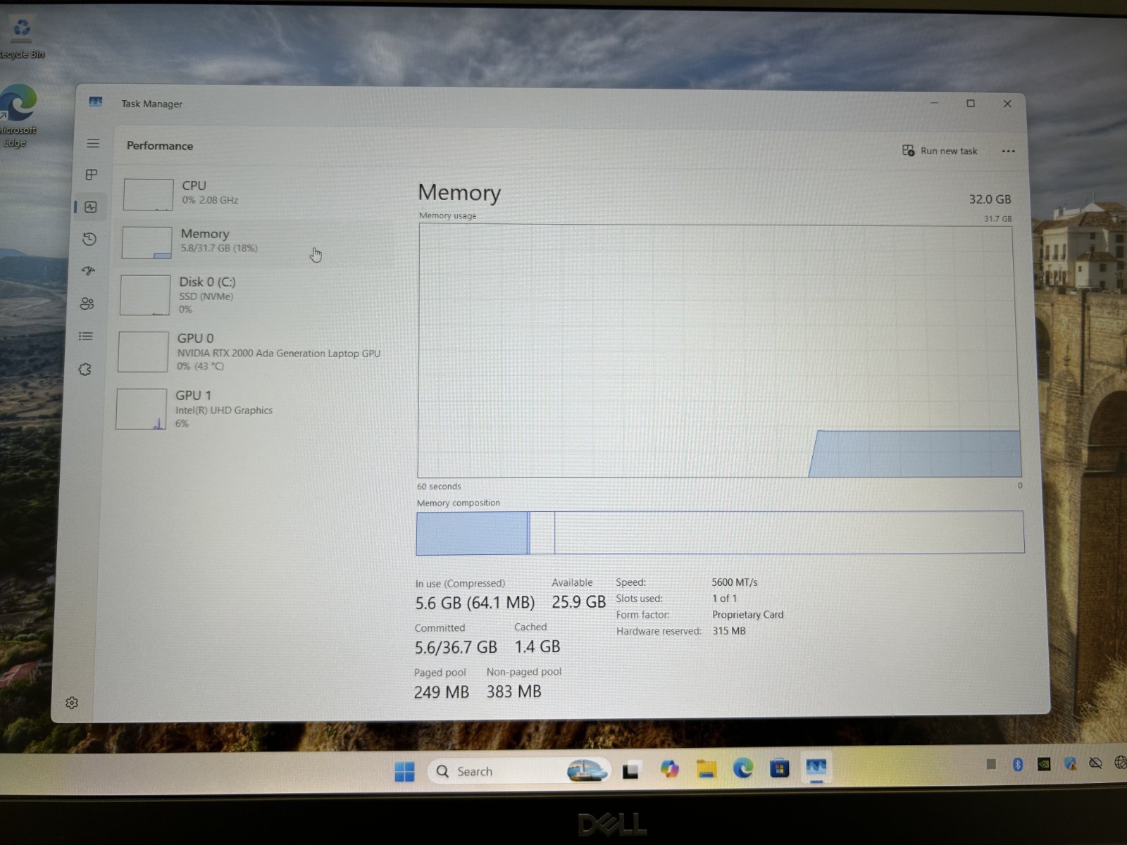 Laptop Dell Precision 7680 16″ Core i7-13850HX 32GB RAM 1TB SSD RTX 2000 Win 11