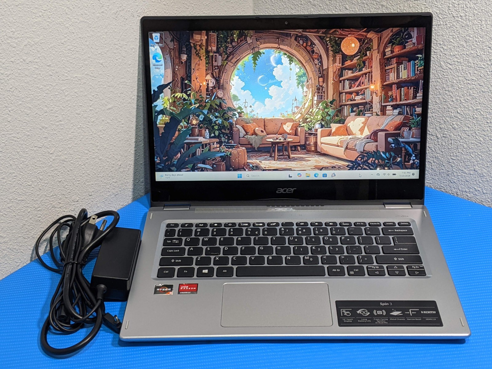 Acer Spin 3 SP314-21 TOUCH 14″HD Ryzen 3 3250U 2.6GHz 4GB 128GB SSD 100tt +PA