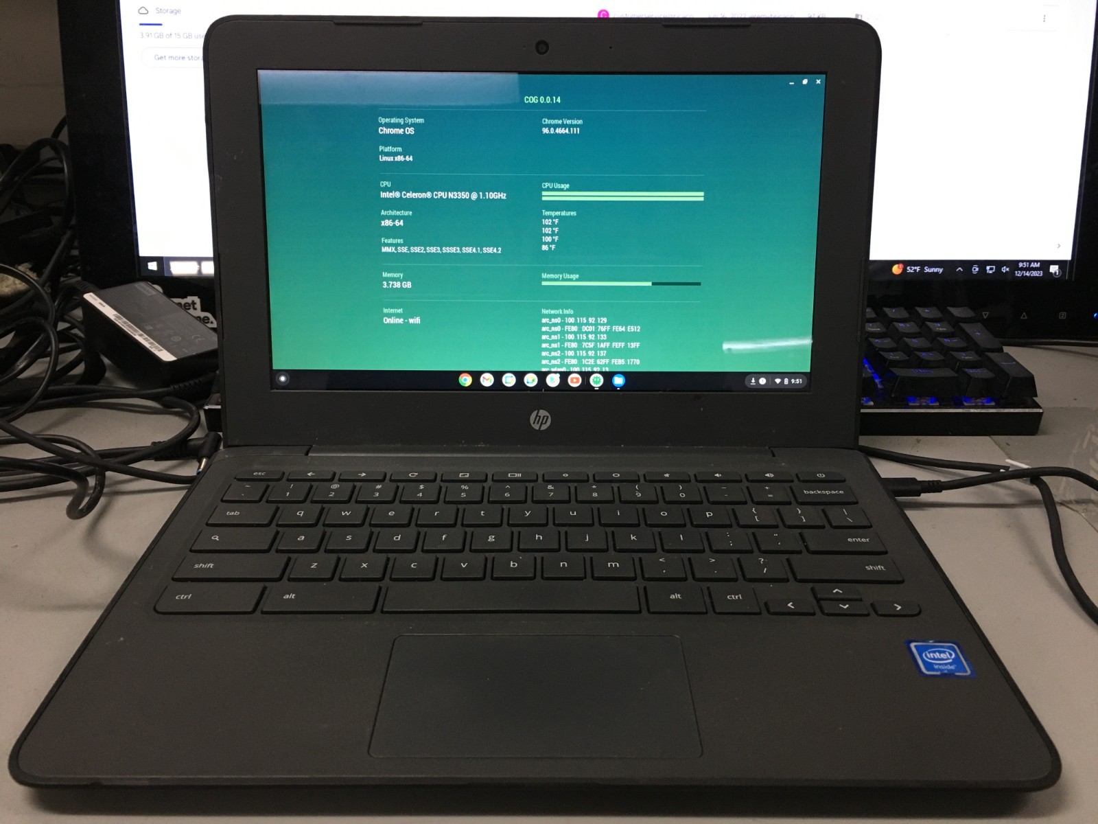 3x HP Chromebook 11 G6 EE 4GB RAM 32GB SSD w/ Power Adapters3 PD94UT#ABA | LP525