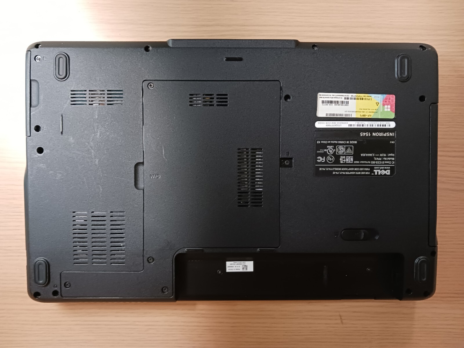 Dell Inspiron 1545 Laptop No Battery/Charger/HD/OS Intel Pentium CPU, 3 GB RAM