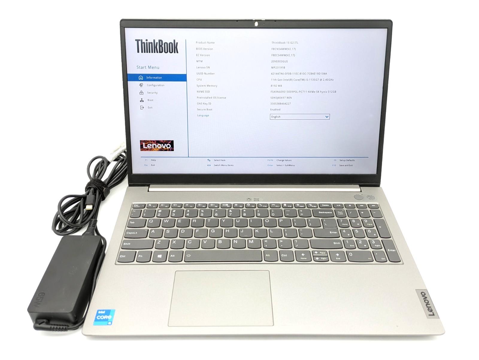 Lenovo ThinkBook 15 G2 – Intel Core i5-1135G7, 8GB RAM, 512GB SSD, no OS