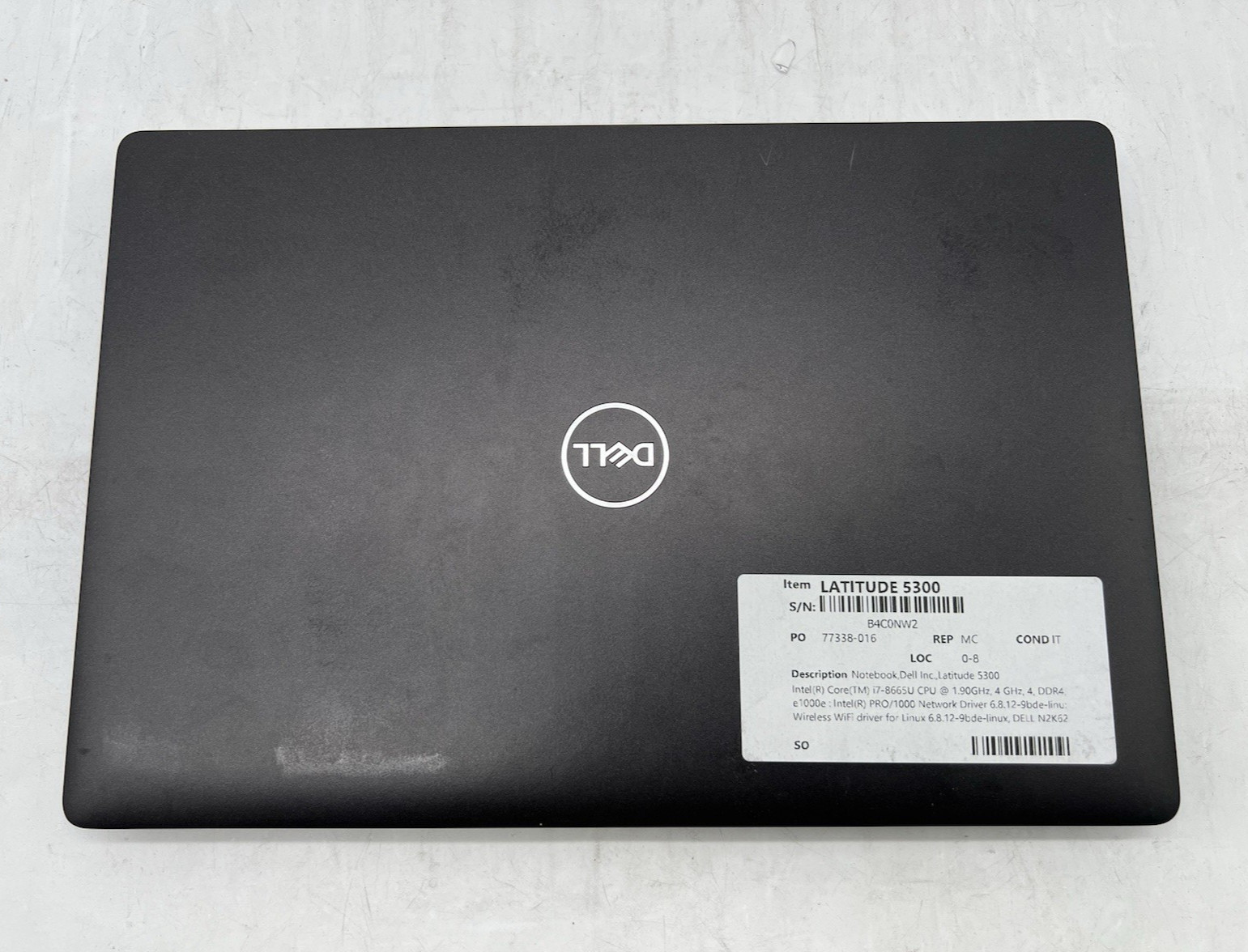 Dell Latitude 5300, i7-8665U CPU, @ 1.90GHz, 8GB RAM-No HDD/OS/Adapter