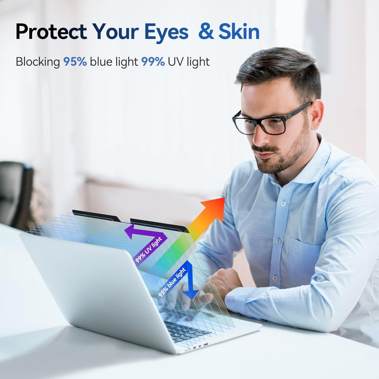 Magnetic Anti Blue Light Screen Protector for MacBook Pro 16 Inch (2021-2026)