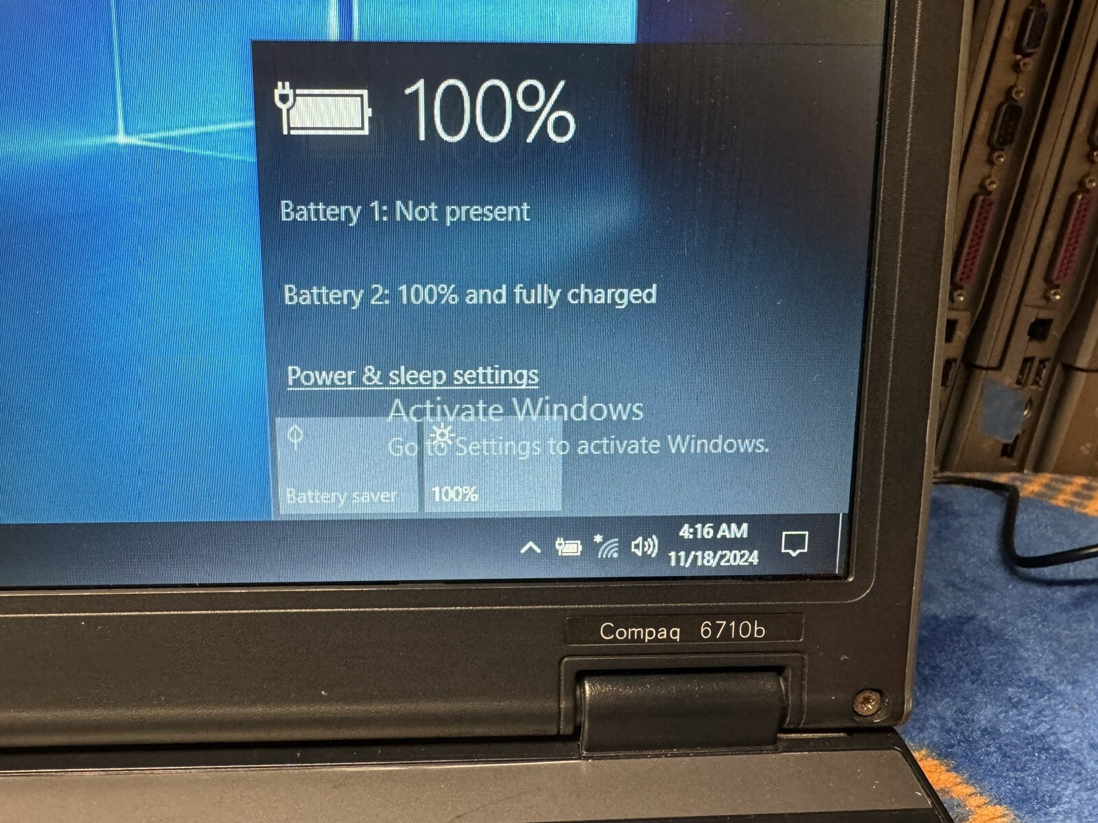 HP 6710b 15.4”, Win10pro, Intel C2D 2.20, 150 GB, 2.5 GB, DVD-RW, Wifi, #002