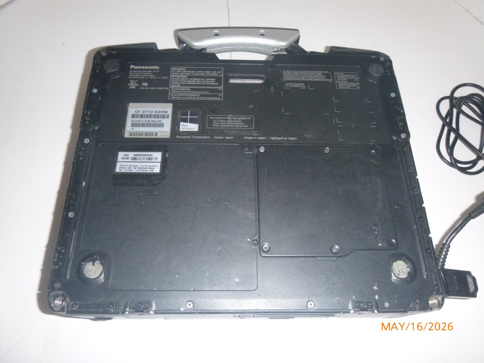 Panasonic Toughbook i7 5600M 2.6GHz 8GB 275GB – Win 11 Pro -MK5 – CF-3113-02VM