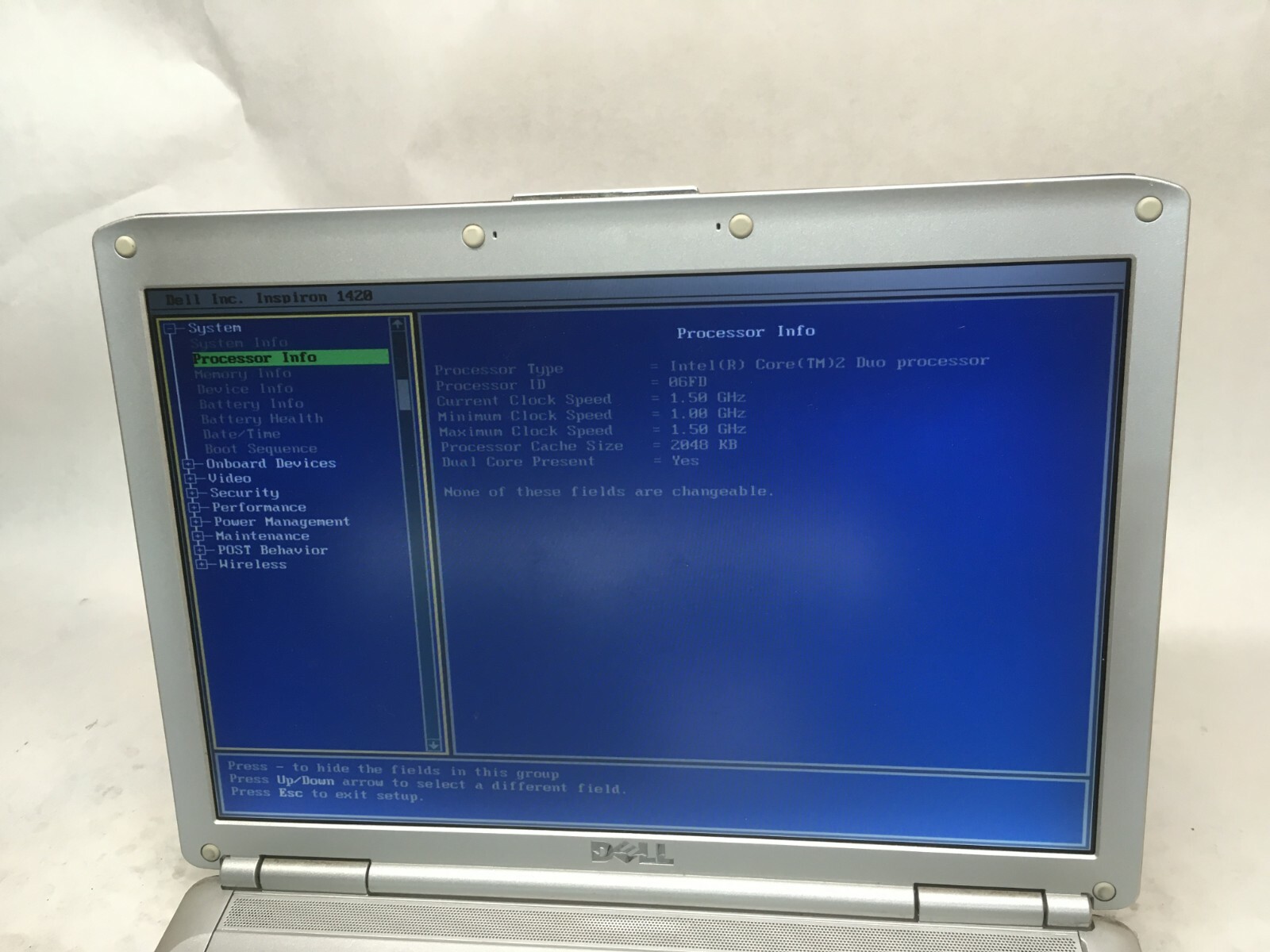 Dell’s Inspiron 1420 15″ (AS IS / FOR PARTS) – MISSING PARTS – JZ
