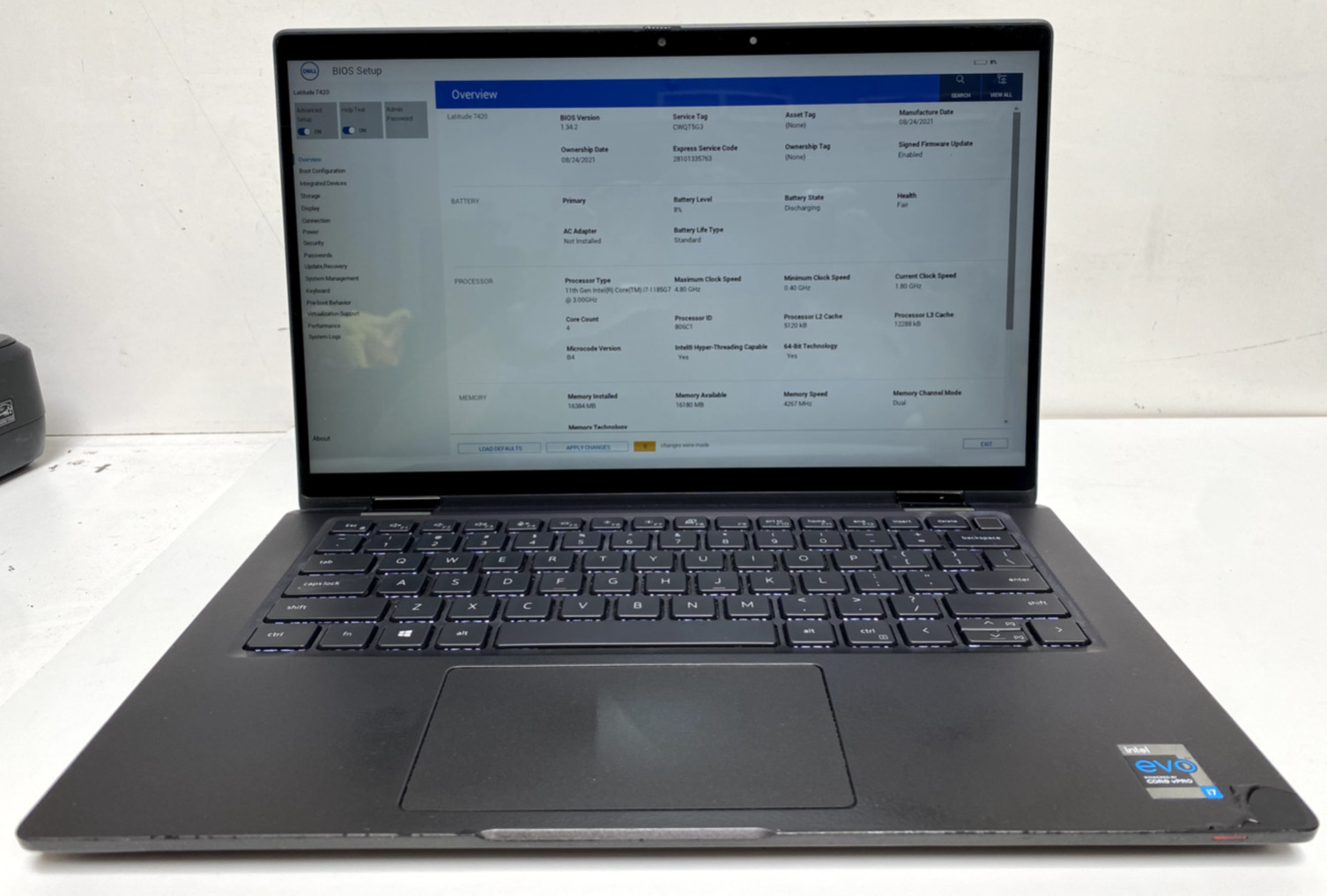 DELL LATITUDE 7420 i7-1185G7 @ 3.00 GHz, 16 GB RAM, Touch Screen, No HDD/OS