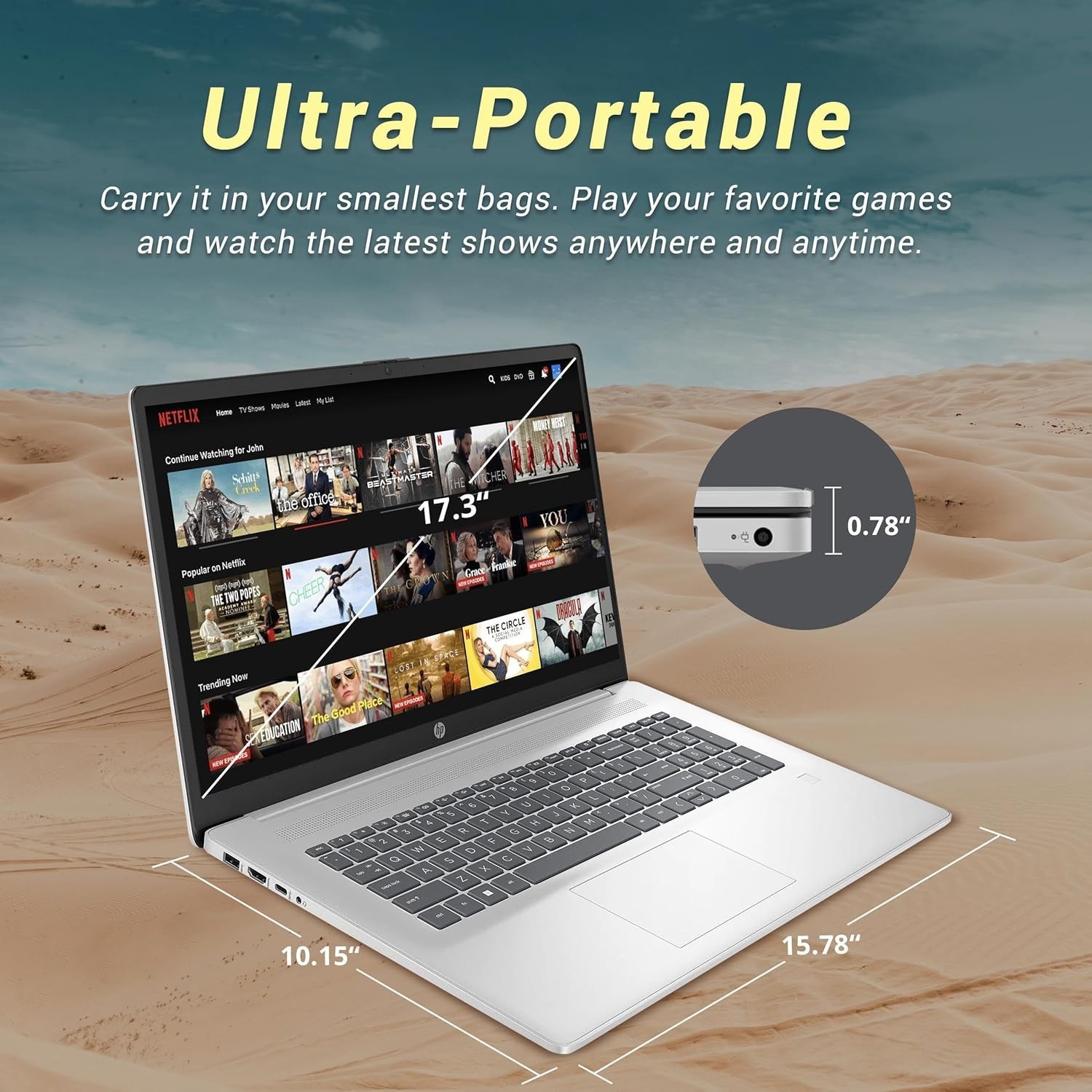 HP Laptop 17.3 in FHD, 8 core Intel Core i3 N305 Processor 16GB RAM 1TB SSD new