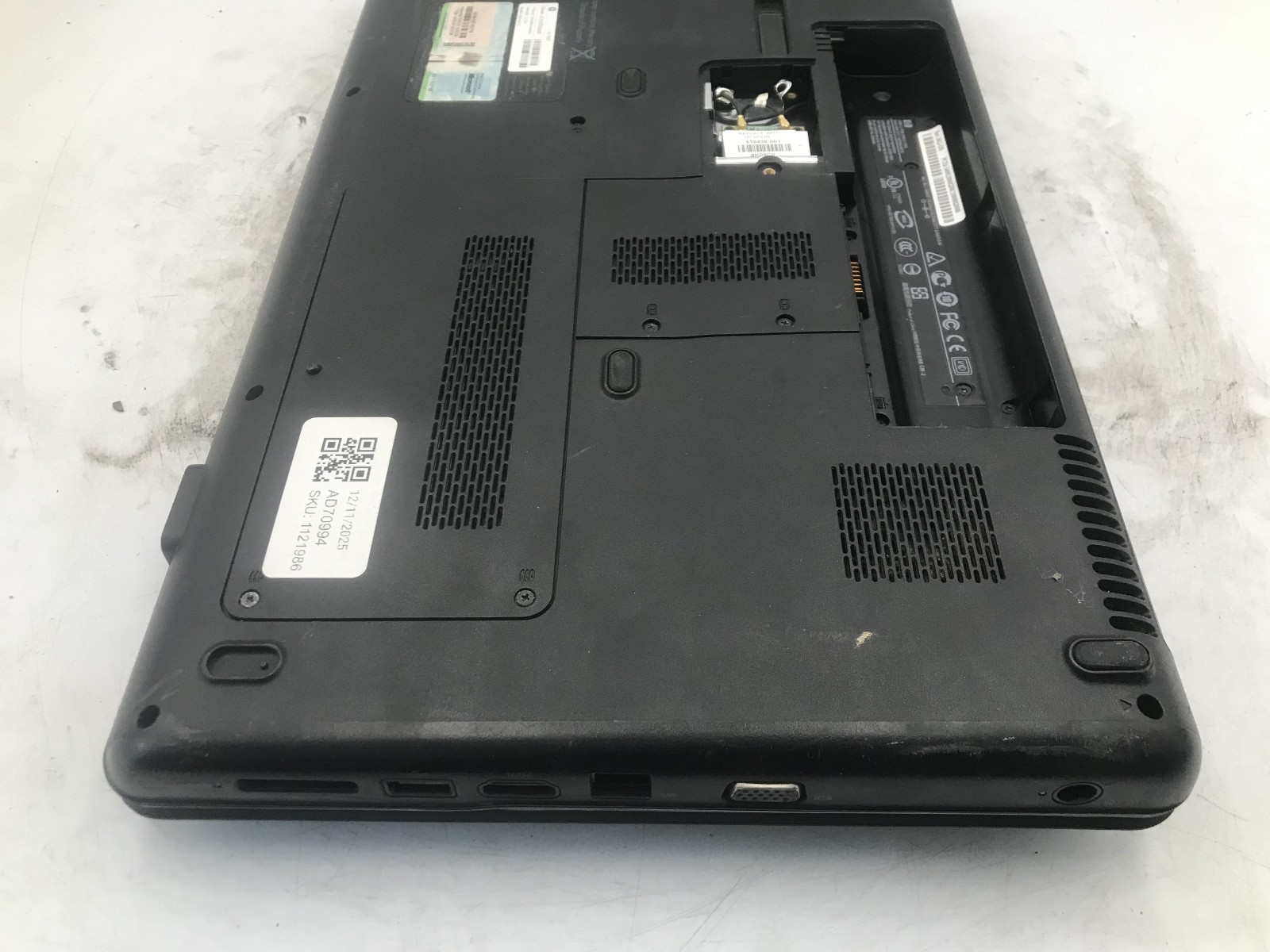 HP G60 637CL NOTEBOOK – BOOTS TO BIOS – INTEL PENTIUM T4400 – NO RAM – READ – BB