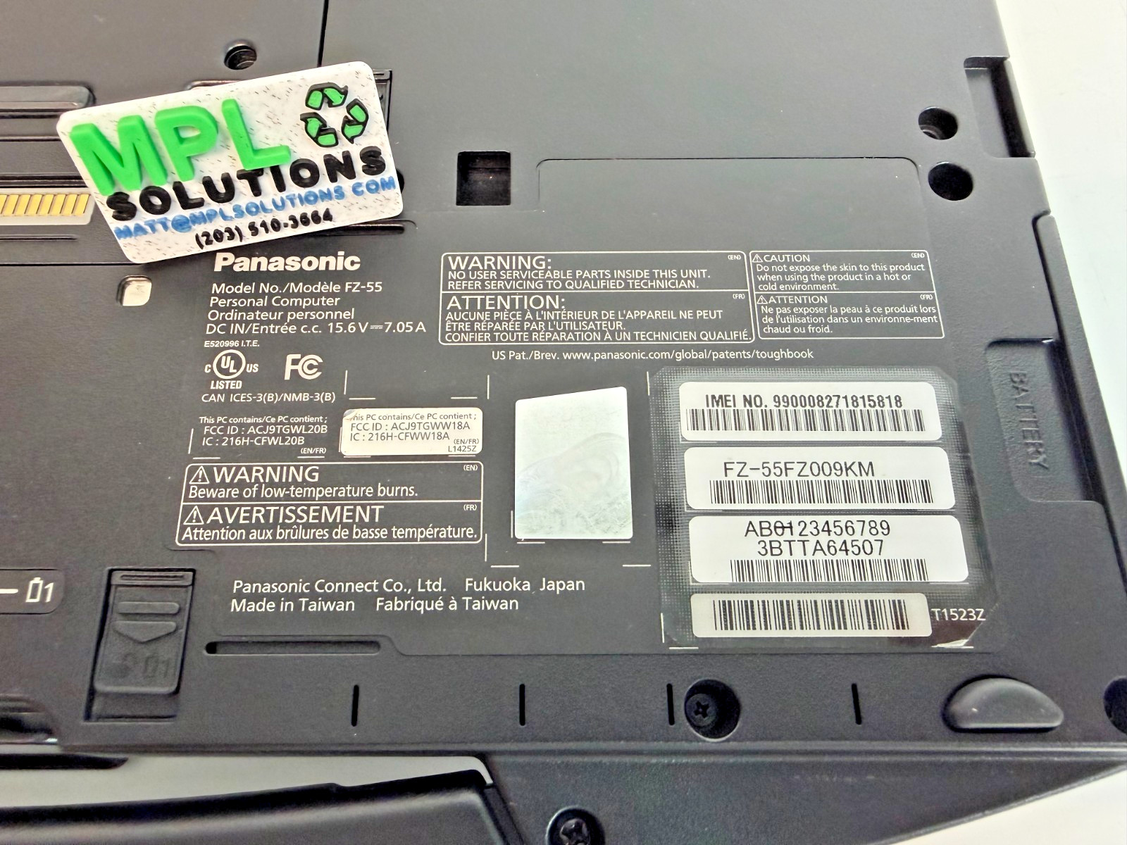 Panasonic Toughbook FZ-55 MK2 14″ i7-1185G7 16G 512G NVMe Touch 4G LTE WiFi W10P