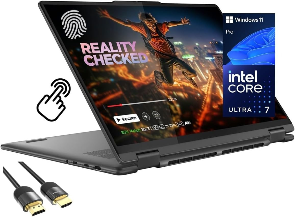 Yoga 7I 2-In-1 Laptop, 16″ 2K Touchscreen Display, Core Ultra 7 155U (Up to 4.80