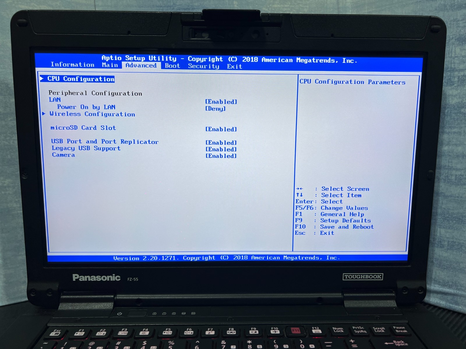 FZ-55CA60CVM, Intel core i7-8665U,512GB SSD,16GB Mem, Touch, HDMI, 4G LTE, GPS,