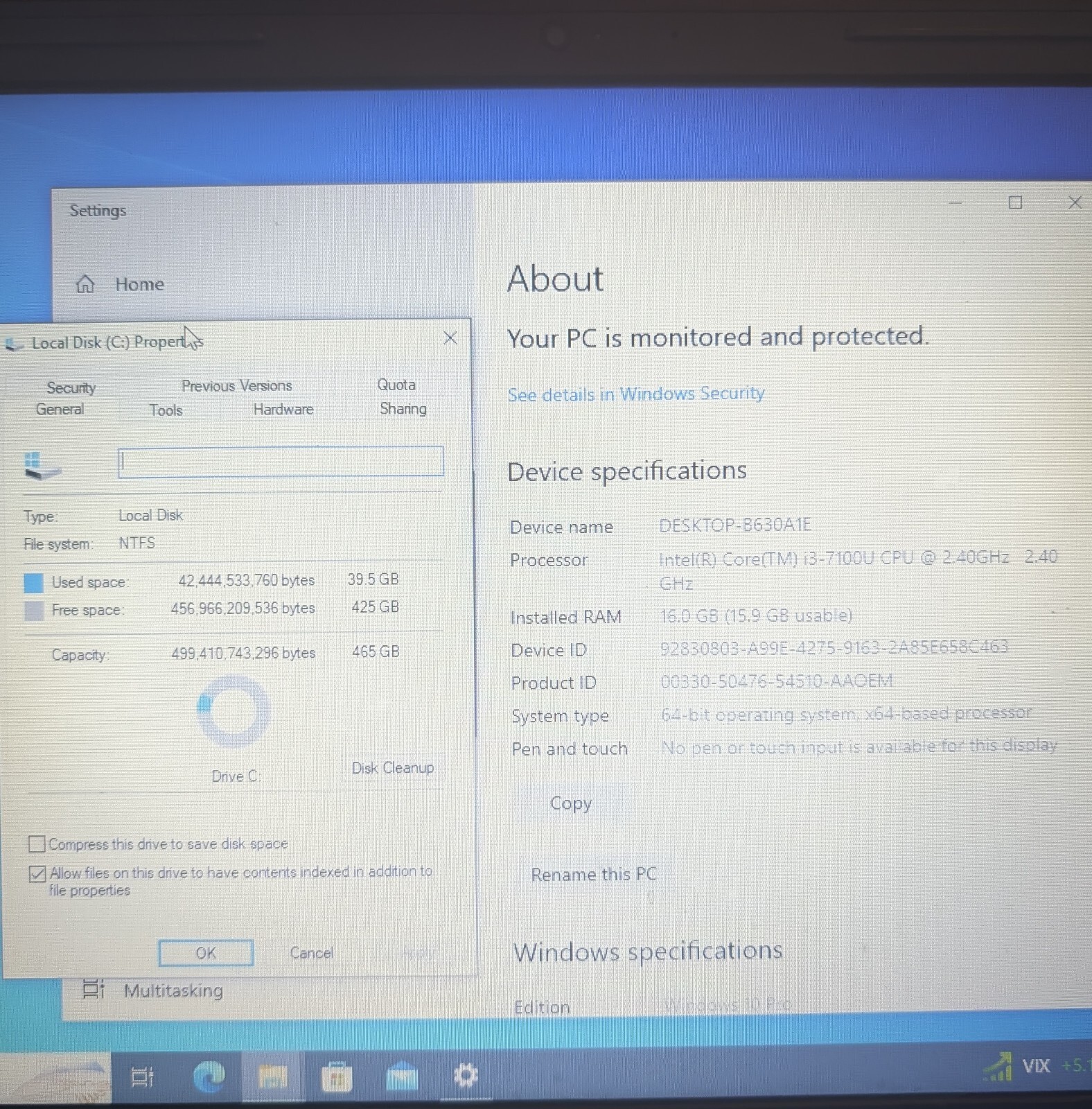 DELL INSPIRON 15-3567 CORE i3-7130U 500GB SSD 16GB RAM Win 10 DVD Laptop