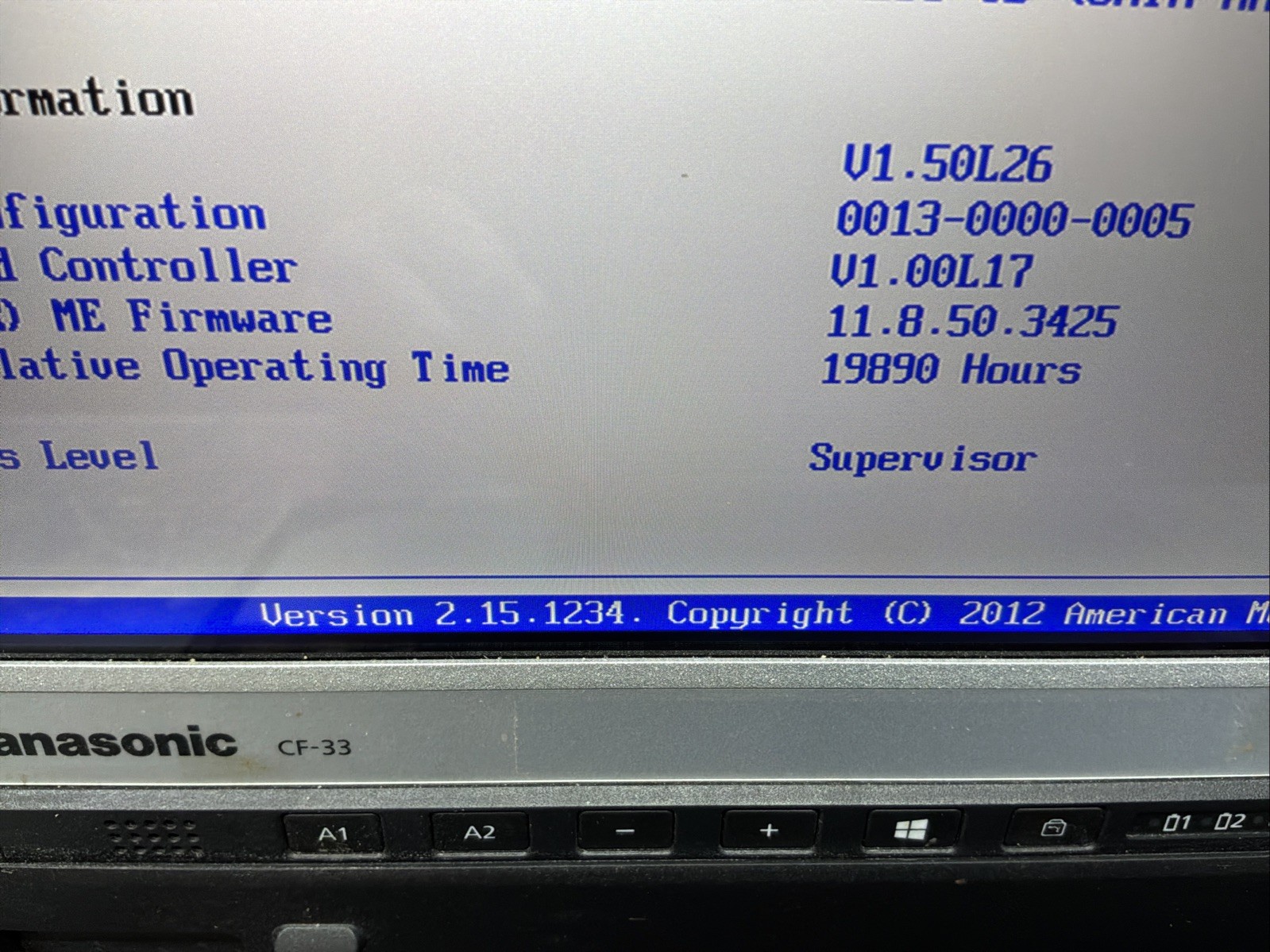 Toughbook Panasonic CF-33 I5-6300U 8GB RAM 256GB SSD Win11P W/CHARGER
