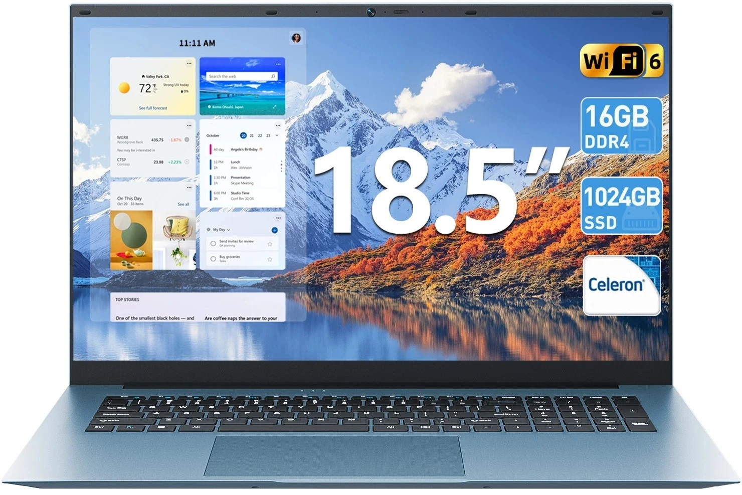 NEW 18.5″ Laptop Win11 Home Core i3 16GB RAM 1TB SSD Wi-Fi 6 RJ45 USB-C