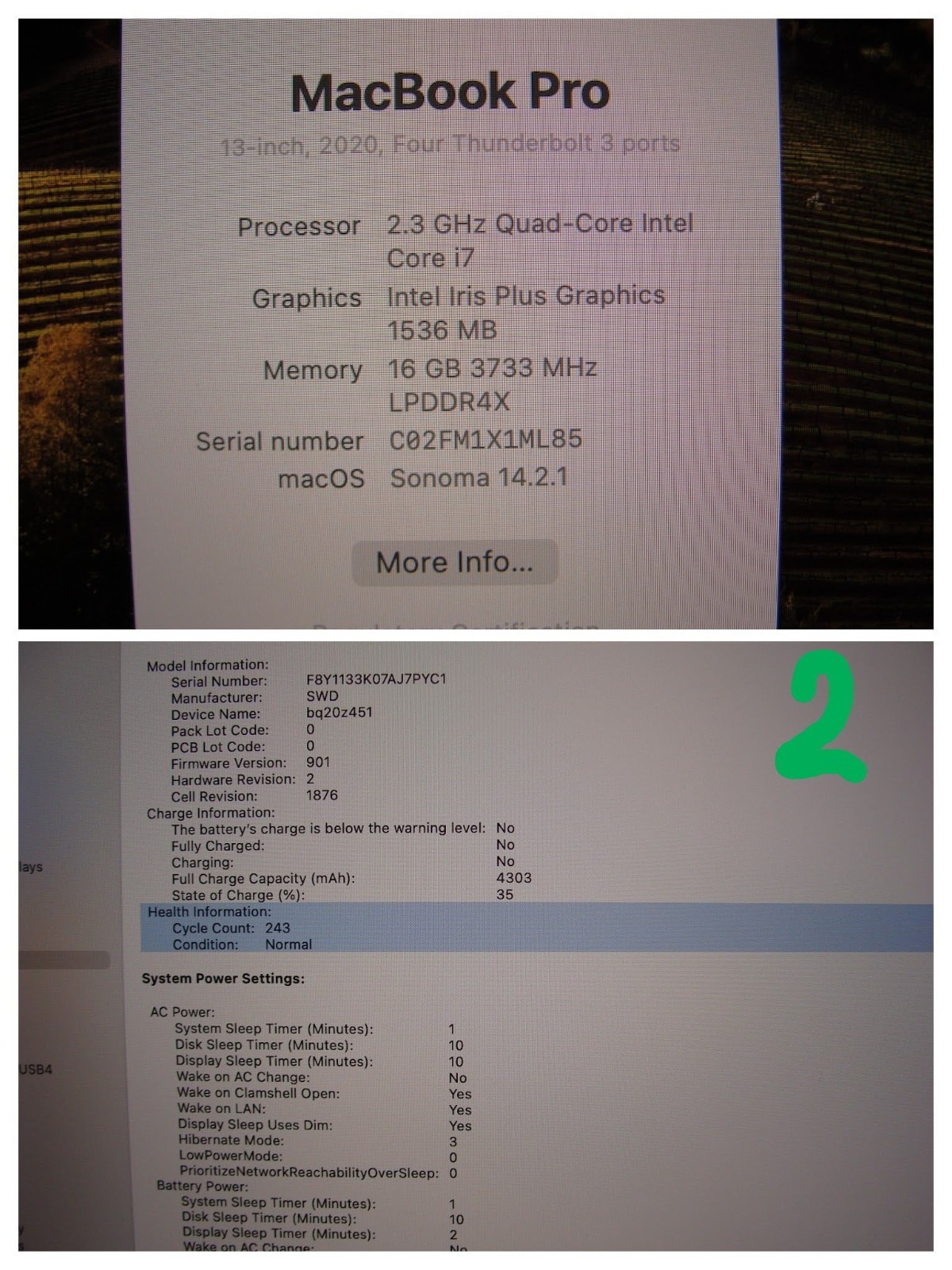 Apple MacBook Pro 13″ (2020) A2251/BTO i7-1068NG7 2.3GHz 16GB 512GB OS Sonoma